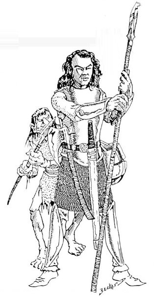 Rurik Runespear, illustration by Becker